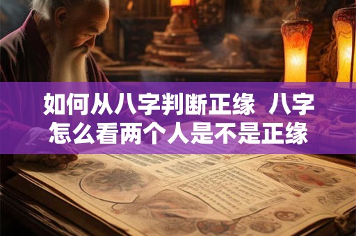如何从八字判断正缘  八字怎么看两个人是不是正缘