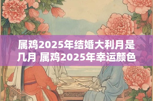 属鸡2025年结婚大利月是几月 属鸡2025年幸运颜色