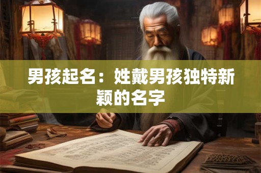 男孩起名：姓戴男孩独特新颖的名字