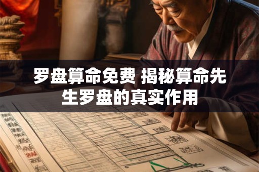 罗盘算命免费 揭秘算命先生罗盘的真实作用