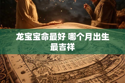 龙宝宝命最好 哪个月出生最吉祥