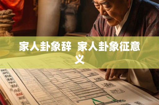 家人卦象辞  家人卦象征意义