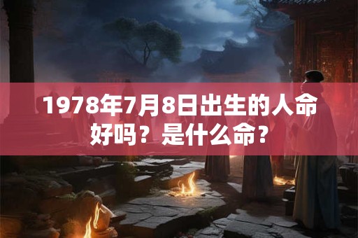 1978年7月8日出生的人命好吗？是什么命？