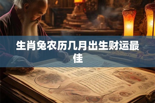 生肖兔农历几月出生财运最佳
