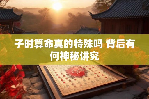 子时算命真的特殊吗 背后有何神秘讲究