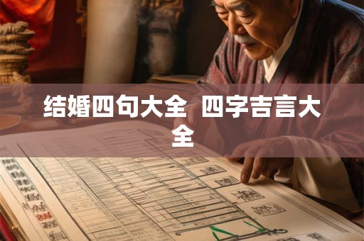 结婚四句大全  四字吉言大全