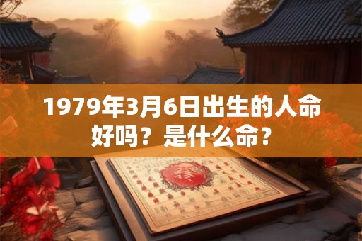 1979年3月6日出生的人命好吗？是什么命？