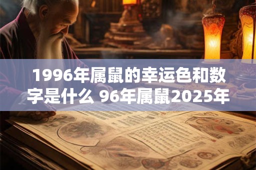 1996年属鼠的幸运色和数字是什么 96年属鼠2025年运势