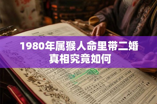 1980年属猴人命里带二婚 真相究竟如何