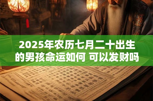 2025年农历七月二十出生的男孩命运如何 可以发财吗