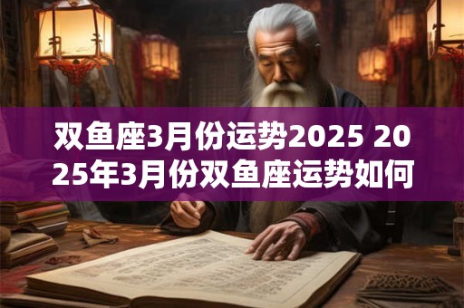 双鱼座3月份运势2026 2026年3月份双鱼座运势如何 双鱼座3月份运势2026 2026年3月份双鱼座运势如何
