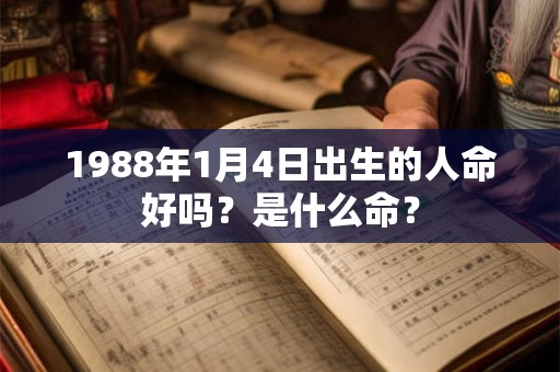 1988年1月4日出生的人命好吗？是什么命？
