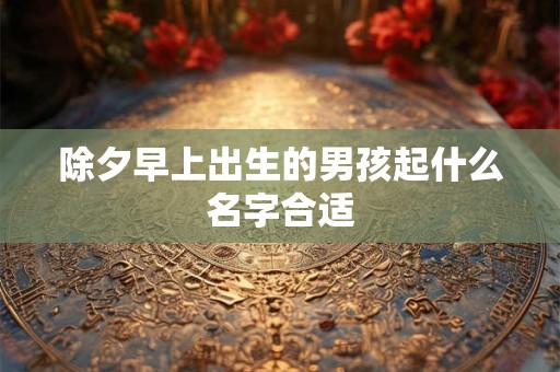 除夕早上出生的男孩起什么名字合适