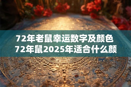 72年老鼠幸运数字及颜色 72年鼠2026年适合什么颜色