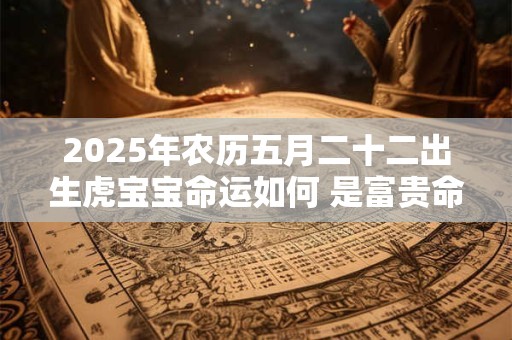 2025年农历五月二十二出生虎宝宝命运如何 是富贵命吗