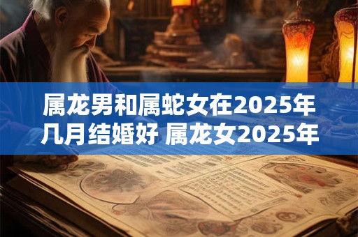 属龙男和属蛇女在2025年几月结婚好 属龙女2025年感情运势