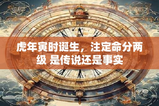 虎年寅时诞生，注定命分两级 是传说还是事实