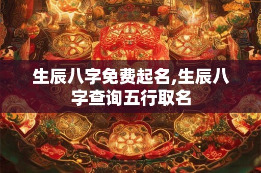 生辰八字免费起名,生辰八字查询五行取名