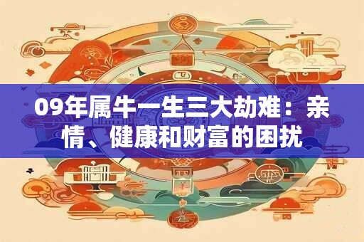 09年属牛一生三大劫难：亲情、健康和财富的困扰