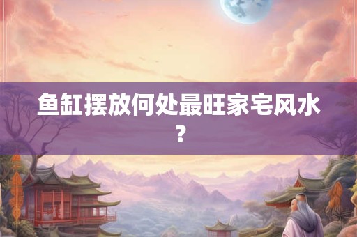 鱼缸摆放何处最旺家宅风水？