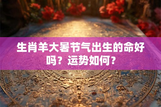 生肖羊大暑节气出生的命好吗？运势如何？