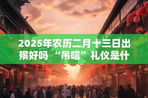 详细阅读:2025年农历二月十三日出殡好吗 “吊唁”礼仪是什么 2025年农历二月十三日出殡好吗 “吊唁”礼仪是什么