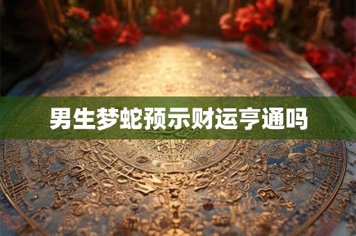 男生梦蛇预示财运亨通吗
