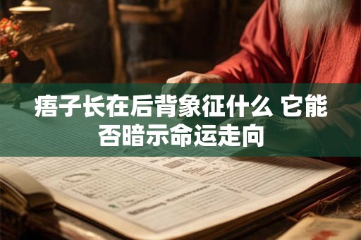 痦子长在后背象征什么 它能否暗示命运走向