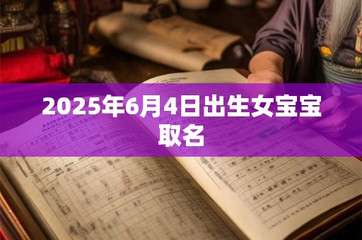 2025年6月4日出生女宝宝取名