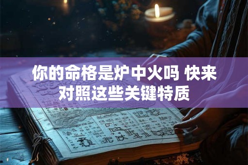 你的命格是炉中火吗 快来对照这些关键特质