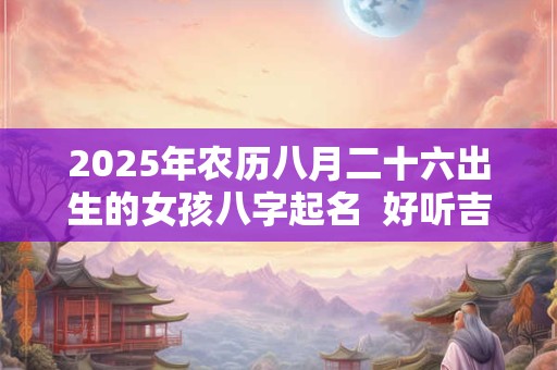2025年农历八月二十六出生的女孩八字起名  好听吉利的名字