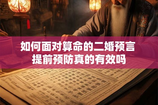 如何面对算命的二婚预言 提前预防真的有效吗