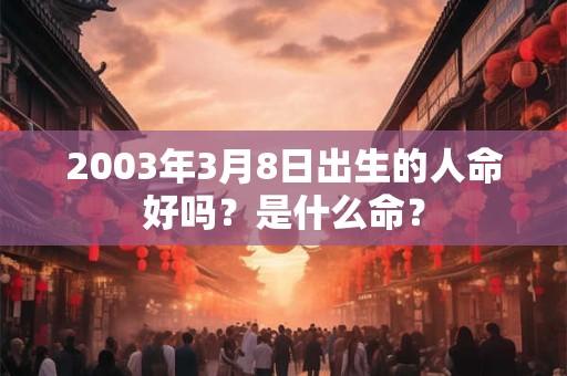 2003年3月8日出生的人命好吗？是什么命？