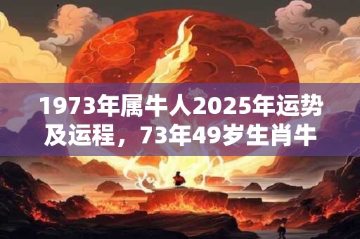 1973年属牛人2025年运势及运程，73年49岁生肖牛2025年运势