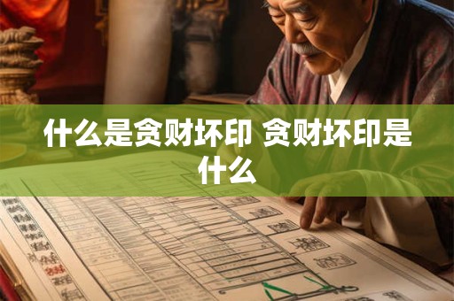 什么是贪财坏印 贪财坏印是什么