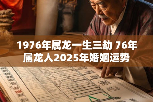 1976年属龙一生三劫 76年属龙人2025年婚姻运势