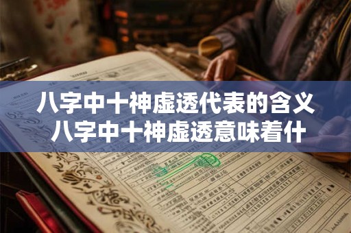 八字中十神虚透代表的含义 八字中十神虚透意味着什么