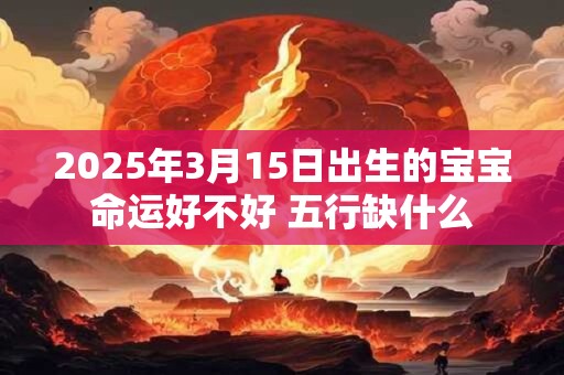 2025年3月15日出生的宝宝命运好不好 五行缺什么