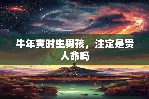 牛年寅时生男孩，注定是贵人命吗