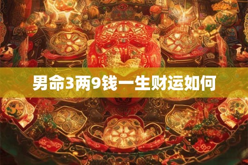 男命3两9钱一生财运如何
