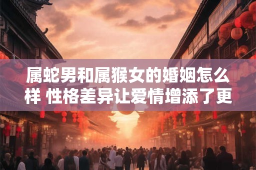 属蛇男和属猴女的婚姻怎么样 性格差异让爱情增添了更多的挑战