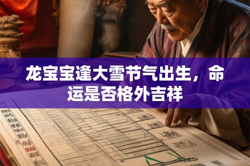 龙宝宝逢大雪节气出生，命运是否格外吉祥