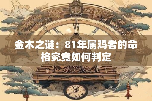 金木之谜：81年属鸡者的命格究竟如何判定