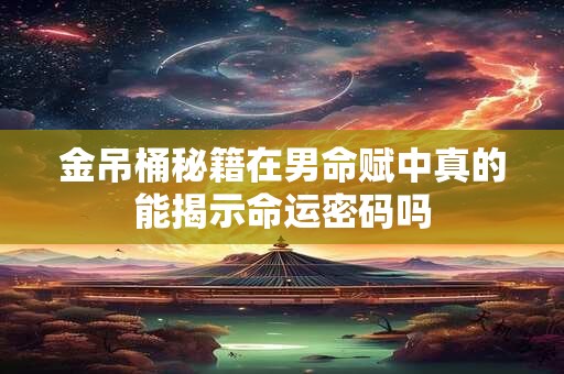 金吊桶秘籍在男命赋中真的能揭示命运密码吗
