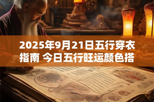 2025年9月21日五行穿衣指南 今日五行旺运颜色搭配