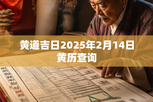 黄道吉日2025年2月14日黄历查询