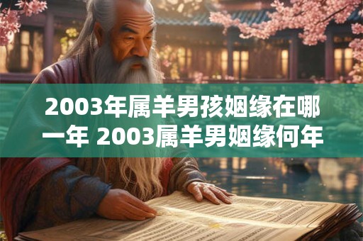 2003年属羊男孩姻缘在哪一年 2003属羊男姻缘何年来 2003年属羊男孩姻缘在哪一年 2003属羊男姻缘何年来