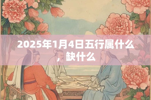 2025年1月4日五行属什么，缺什么
