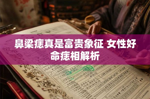 鼻梁痣真是富贵象征 女性好命痣相解析