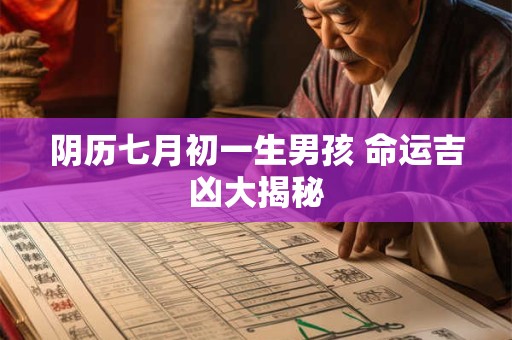 阴历七月初一生男孩 命运吉凶大揭秘